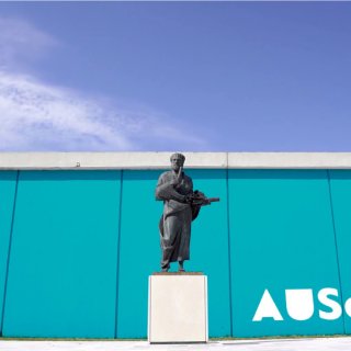 Aristotle statue, AUTH campus